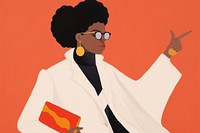 African american woman glasses cartoon accessories. AI generated Image by rawpixel.