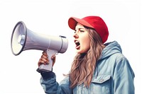 Protest shouting holding adult. AI generated Image by rawpixel.