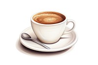 Cup coffee saucer spoon. AI generated Image by rawpixel.