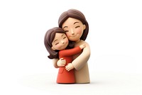 Happy family figurine hugging cartoon. AI generated Image by rawpixel.