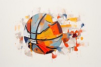 Basketball art painting creativity. AI generated Image by rawpixel.