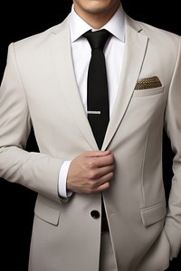 White suit tuxedo blazer tie. 