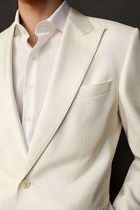 White suit tuxedo blazer jacket. 