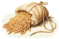 Long rice wheat food sack. AI generated Image by rawpixel.