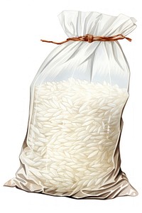 White Rice bag rice white background. AI generated Image by rawpixel.