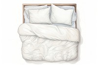 Bed furniture drawing pillow. AI generated Image by rawpixel.