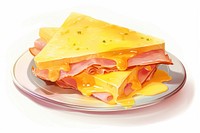Sandwich ham food meat. AI generated Image by rawpixel.