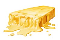 Flowing melted cheese food white background freshness. AI generated Image by rawpixel.