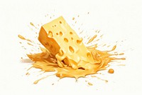 Cheese splash food cheddar cheese freshness. AI generated Image by rawpixel.