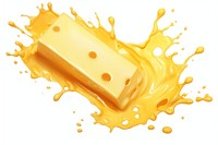Cheddar cheese splash food parmigiano-reggiano white background. AI generated Image by rawpixel.