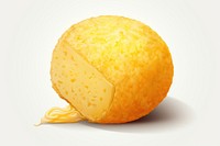 Crispy Cheese ball cheese food white background. AI generated Image by rawpixel.