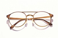 Vintage glasses brown white background accessories. 