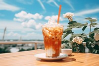 Ice coffee summer drink cafe. AI generated Image by rawpixel.