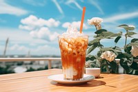 Ice coffee summer drink cafe. 