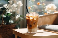 Ice latte drink glass cafe. AI generated Image by rawpixel.