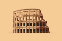 Architecture colosseum building landmark. AI generated Image by rawpixel.