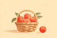 Basket apple fruit plant. 