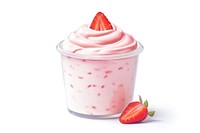 Strawberry strawberry dessert yogurt. AI generated Image by rawpixel.