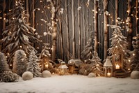 Warm woodland christmas backgrounds winter plant