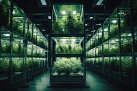 Marijuana farm green greenhouse nature. AI generated Image by rawpixel.