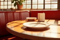 Plate furniture saucer table. AI generated Image by rawpixel.