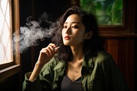 Smoking a marijuana cigarette adult smoke. AI generated Image by rawpixel.