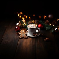 Hot chocolate christmas coffee cookie. 