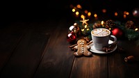 Hot chocolate christmas illuminated celebration. AI generated Image by rawpixel.