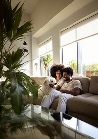 Happy black family architecture furniture building. AI generated Image by rawpixel.