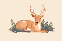 Deer sleep wildlife animal mammal. AI generated Image by rawpixel.