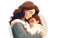 Hugging adult child woman. AI generated Image by rawpixel.