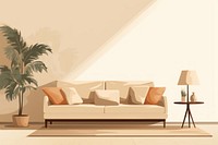 Living room architecture furniture cushion. AI generated Image by rawpixel.