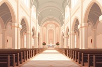 Church aisle architecture building worship. AI generated Image by rawpixel.