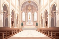 Church interior architecture building worship. 