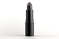 Futuristic black lipstick product cosmetics white background glamour. 