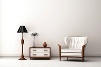Furniture armchair white lamp. AI generated Image by rawpixel.