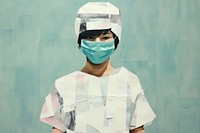 Surgeon wearing surgeon scrub suit protection portrait. AI generated Image by rawpixel.