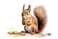 Squirrel drawing rodent animal. AI generated Image by rawpixel.
