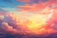 Cloudy sunset sky backgrounds outdoors horizon. 