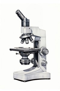 Microscope microscope white background magnification. AI generated Image by rawpixel.