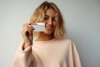 White background smile happy credit card. AI generated Image by rawpixel.