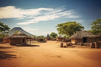 African village landscape outdoors nature. 