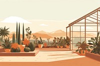 Garden architecture greenhouse landscape. AI generated Image by rawpixel.
