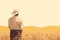 Farmer outdoors nature field. AI generated Image by rawpixel.