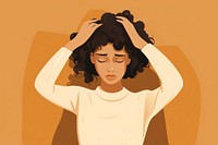 Stressed portrait adult woman. AI generated Image by rawpixel.