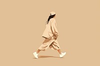 A woman walking adult recreation crossing. AI generated Image by rawpixel.