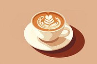 Latte cup coffee drink. AI generated Image by rawpixel.