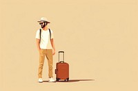 Tourist suitcase luggage adult. AI generated Image by rawpixel.