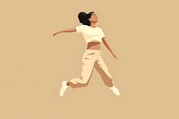 Woman dancing jumping exercising. AI generated Image by rawpixel.