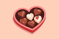 Chocolates heart shape food. 